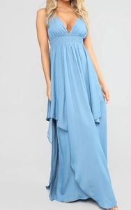 Denim Chambray Maxi Dress